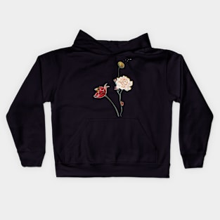 Floral Bouquet With Bee Kids Hoodie